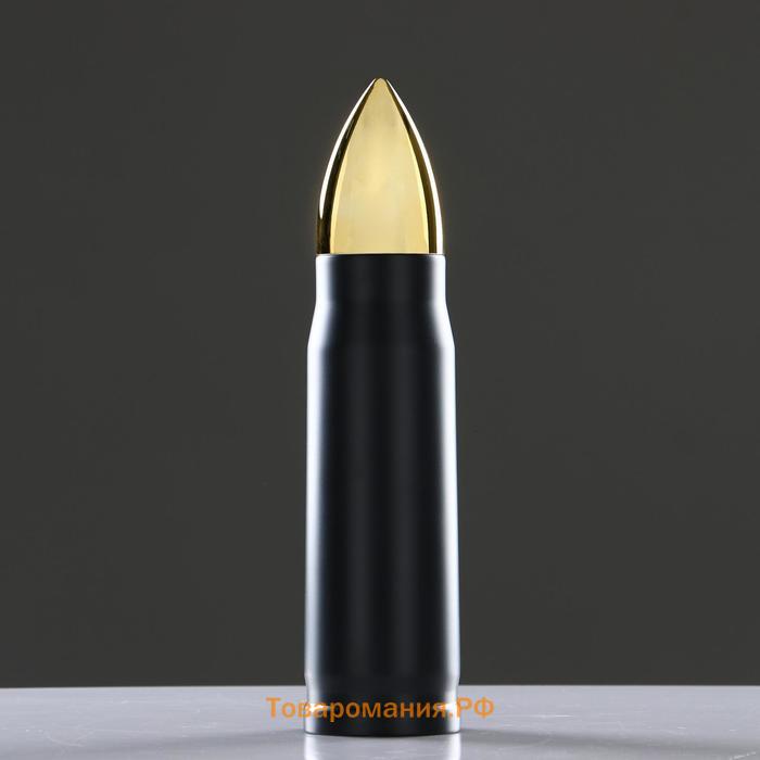 Термоc, 450 мл, Пуля "Мастер К", 28 х 7 см, чёрный
