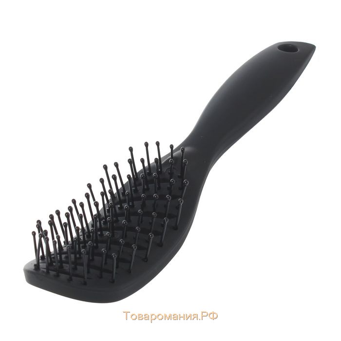 Расчёска массажная, вентилируемая, 4 × 24 см, цвет чёрный