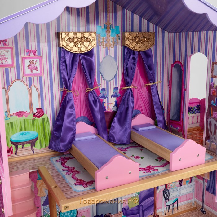 Домик кукольный деревянный KidKraft «Особняк мечты», трёхэтажный, с мебелью