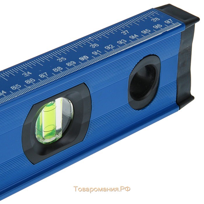 Уровень алюминиевый магнитный ТУНДРА, фрезерованный, эргономичные ручки, 3 глазка, 1000 мм