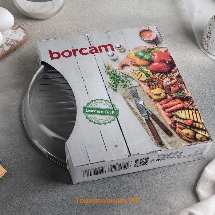 Форма для выпечки и запекания Paşabahçe Grill Borcam, 1,6 л, d=26 см, жаропрочное стекло, прозрачная