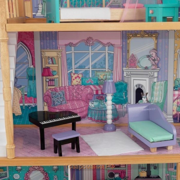 Домик кукольный KidKraf «Аннабель», трёхэтажный, с мебелью