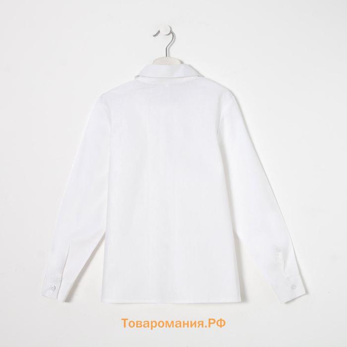 Блузка для девочки, цвет белый, рост 122 см