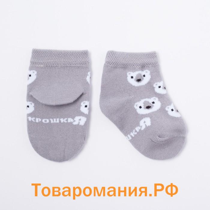 Набор носков Крошка Я «Мишка», 2 пары, 6-8 см