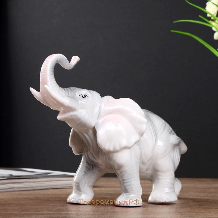 Сувенир керамика "Серый слон" 17х22х8,5 см