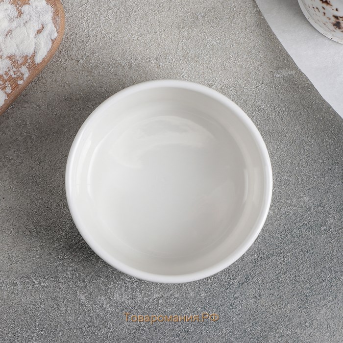 Рамекин из жаропрочной керамики «Классика», 330 мл, 10×5 см, цвет белый