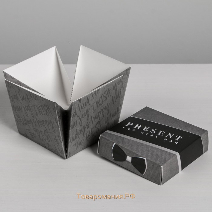 Коробка бонбоньерка, упаковка подарочная, «Present», 6.5 х 6.5 х 6.5 см