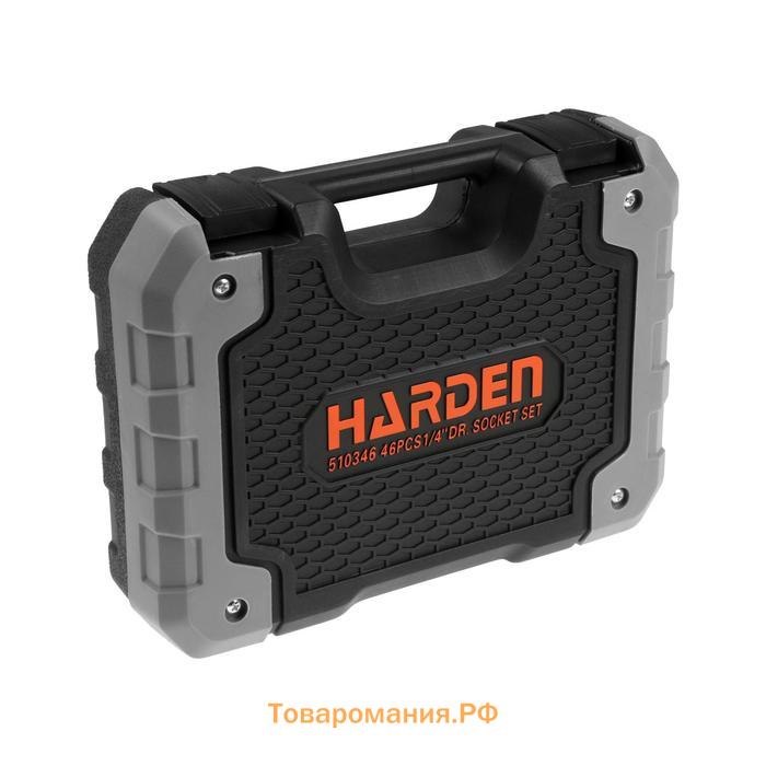 Набор инструментов HARDEN 510346, CRV, 1/4", пластиковый кейс, 46 предметов
