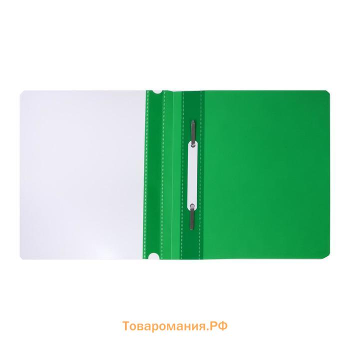 Папка-скоросшиватель Calligrata, А5, 180 мкм, зелёная, прозрачный верх
