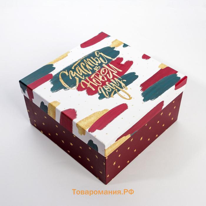 Набор подарочных коробок 5 в 1 «Новый год», 14 × 14 × 8 - 22 × 22 × 12 см