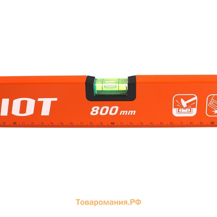 Уровень PATRIOT LRP-800, магнитный, алюминиевый, фрезерованный, усиленный, 800 мм