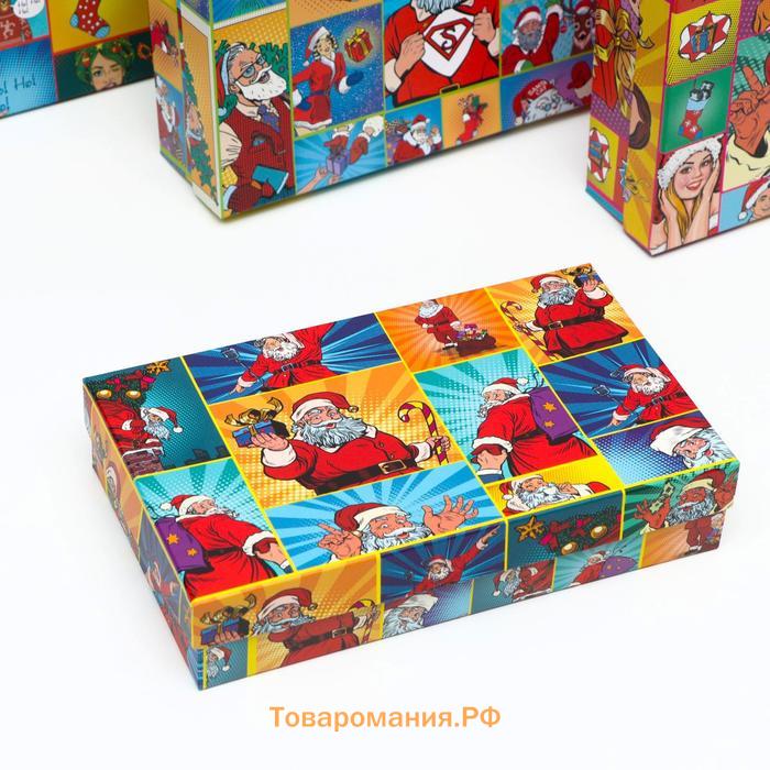 Набор коробок 4 в 1 "Рop-art новогодний 1", 30 х 20 х 8 - 24 х 14 х 5 см