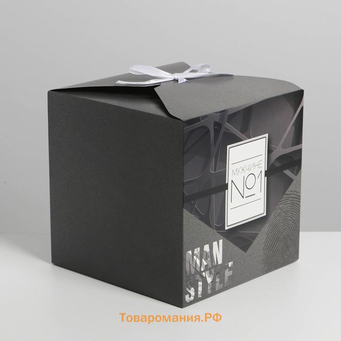 Коробка подарочная складная, упаковка, «№1», 18 х 18 х 18 см