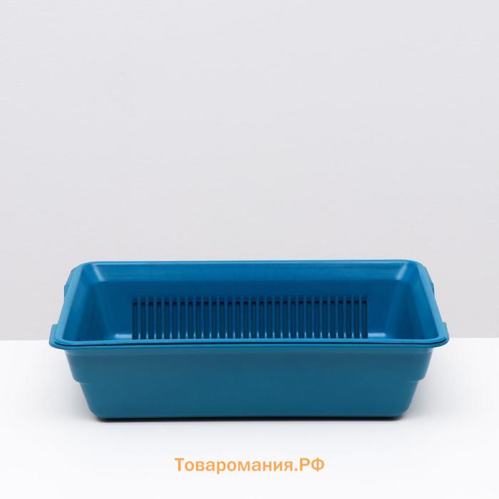 Туалет глубокий с сеткой 36 х 25 х 9 см, синий