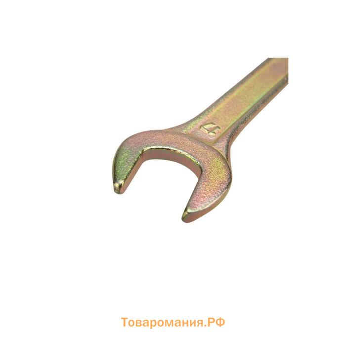 Ключ рожковый REXANT 12-5830-2, желтый цинк, 17х19 мм