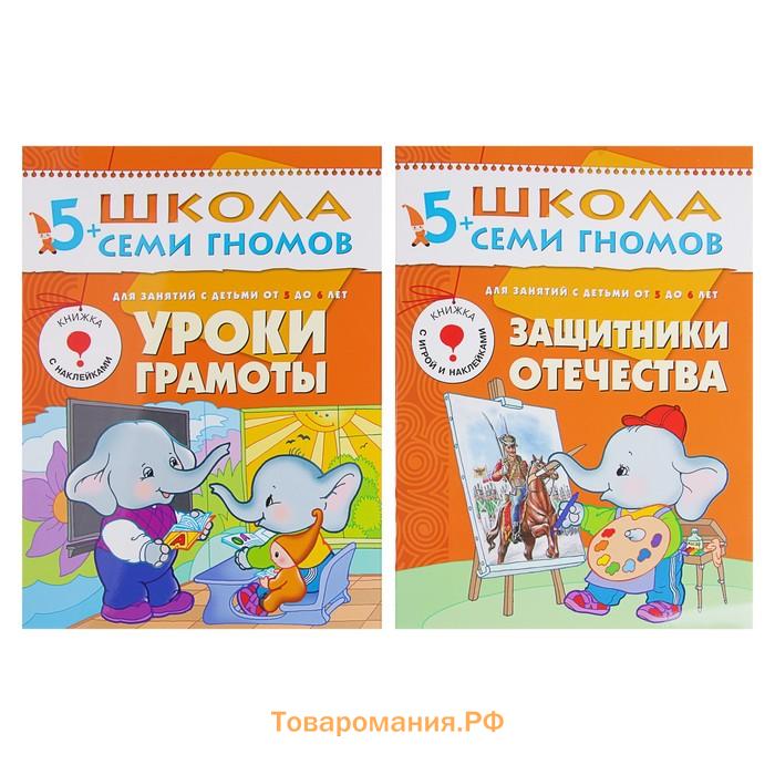 Книги детские набор «Полный годовой курс от 5 до 6 лет», 12 книг с играми и наклейками, Денисова Д.