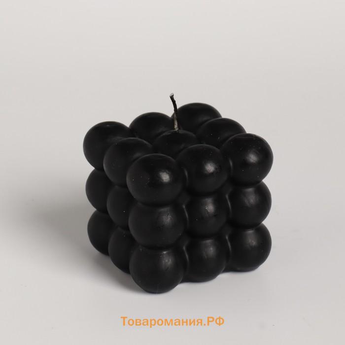 Свеча фигурная "Бабл куб", 6 см, черная