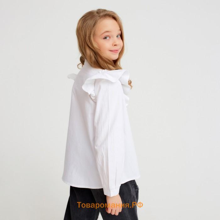 Блузка для девочки MINAKU цвет белый, р-р 134