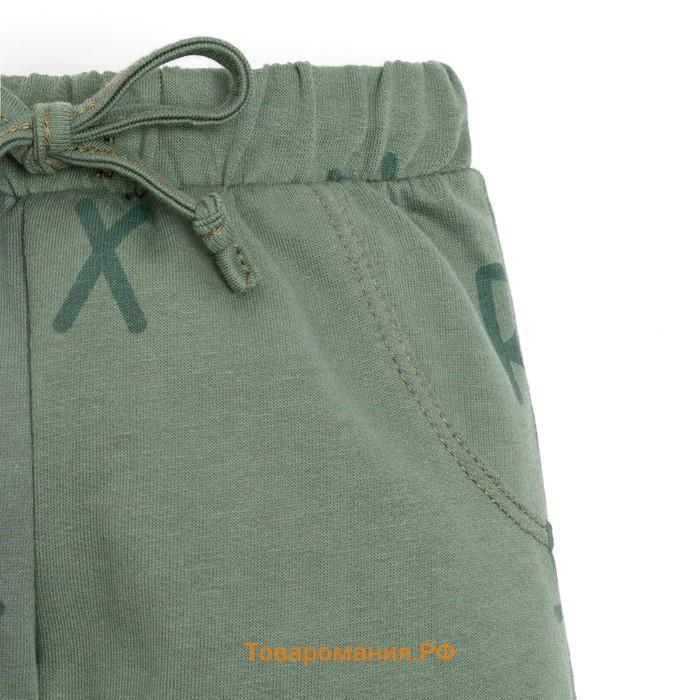 Комплект: худи и брюки Крошка Я "NY", рост 80-86 см, цвет хаки