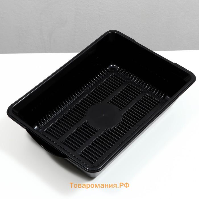 Туалет глубокий с сеткой 36 х 25 х 9 см, чёрный
