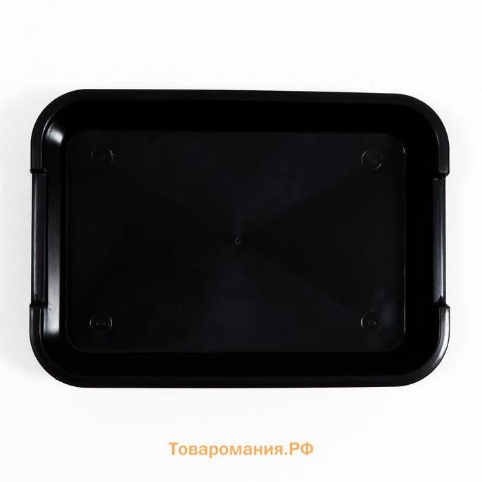 Туалет средний без сетки 36 х 26 х 6,5 см, чёрный