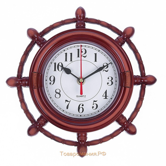 Часы настенные, серия: Море, "Мореплаватель", плавный ход, d-24 см, циферблат 15 см
