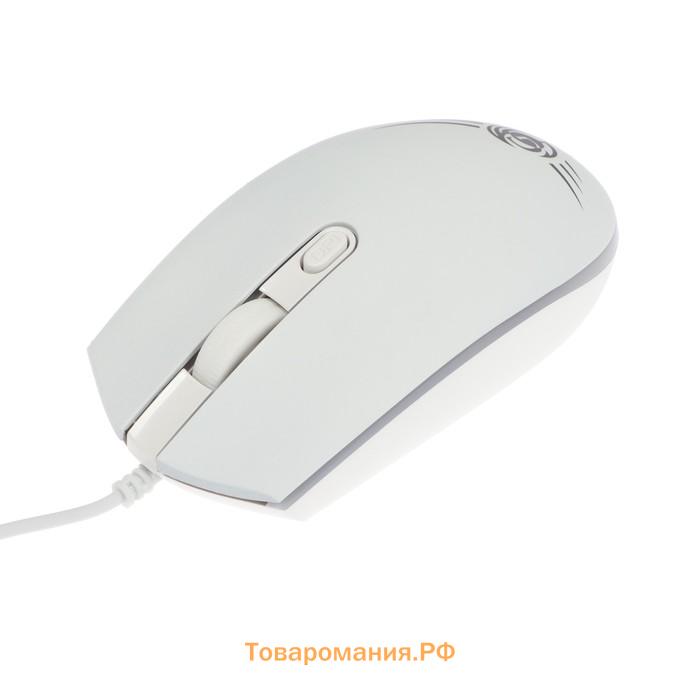 Мышь Dialog MGK-07U WHITE Gan-Kata, игровая, проводная, подсветка, 1600 dpi, USB, белая