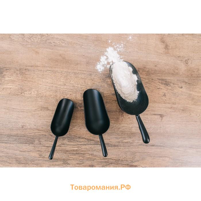 Совок Magistro Alum black, 370 мл, 21,5 см, цвет чёрный