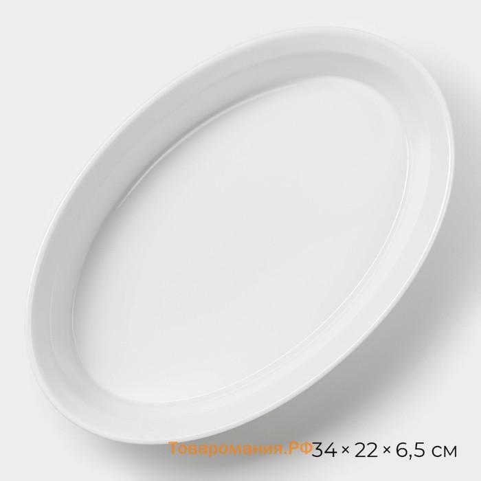 Форма для выпечки из жаропрочного фарфора Magistro White gloss, 2,5 л, 34×22×6,5 см