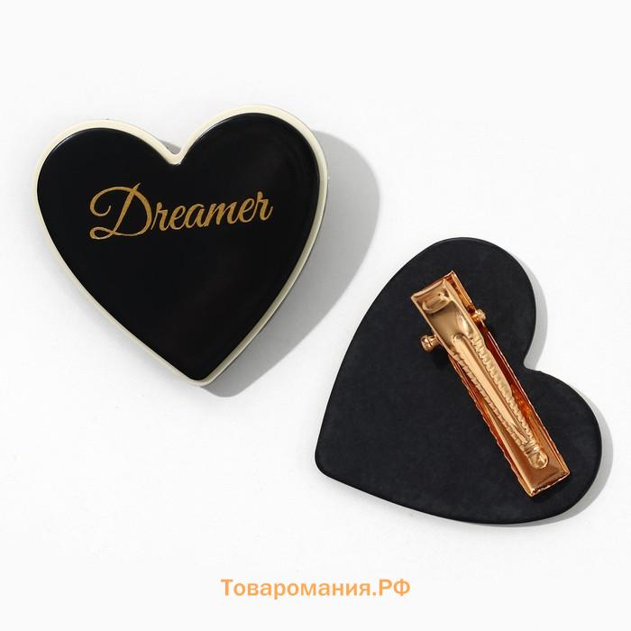 Заколка для волос акриловая Dreamer, МИКС, 3.5×3.5 см