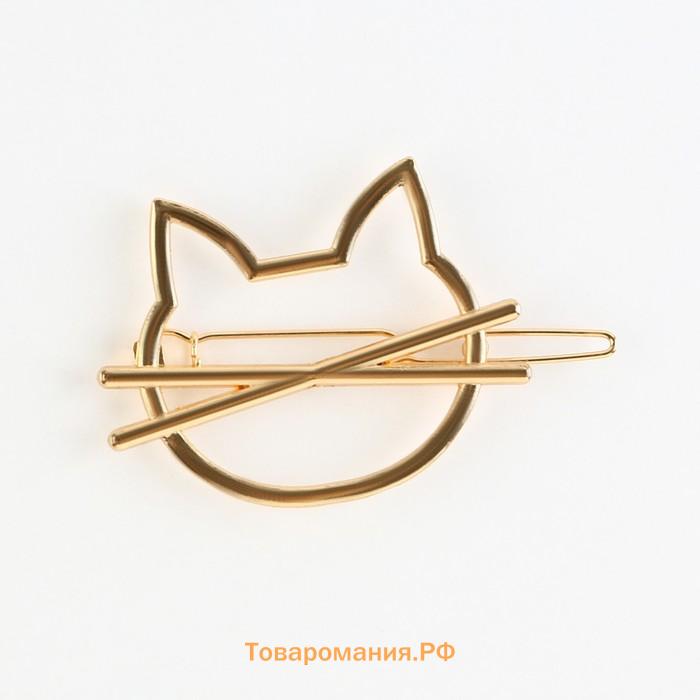 Заколка для волос Cute cat, 6×2 см