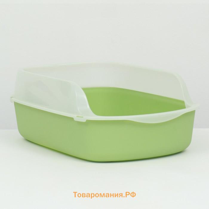 Туалет с бортом, 50х35х18 см, зеленый