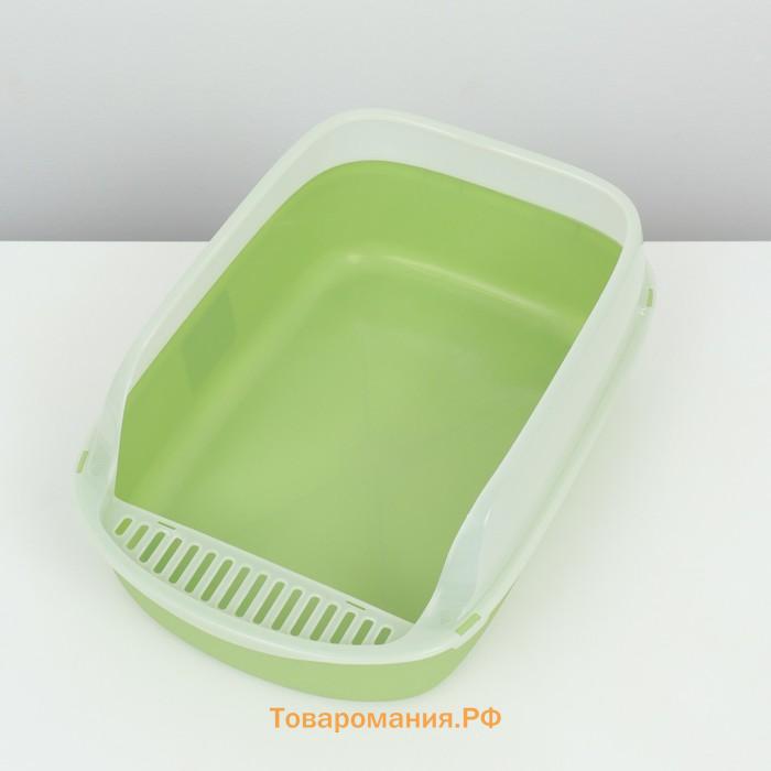 Туалет с бортом, 50х35х18 см, зеленый