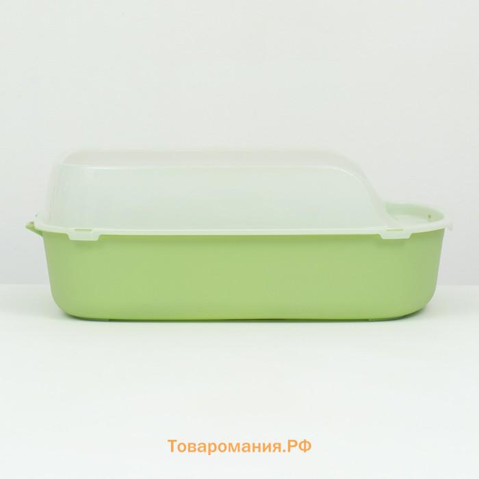 Туалет с бортом, 50х35х18 см, зеленый