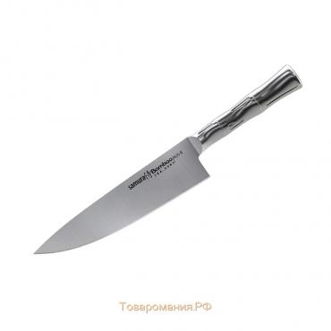 Нож кухонный Samura BAMBOO, шеф, лезвие 20 см, стальная рукоять