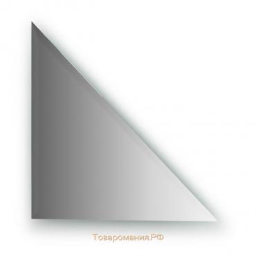 Зеркальная плитка с фацетом 15 мм, треугольник 40 х 40 см, серебро Evoform