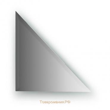 Зеркальная плитка с фацетом 15 мм, треугольник 30 х 30 см, серебро Evoform