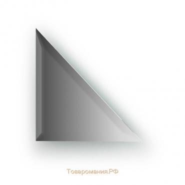 Зеркальная плитка с фацетом 15 мм, треугольник 20 х 20 см, серебро Evoform