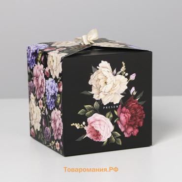 Коробка подарочная складная, упаковка, «Present», 12 х 12 х 12 см