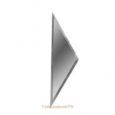 Половина зеркальной серебряной плитки «Полуромб» 10 мм, 150х510 мм
