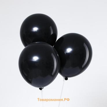 Воздушные шары латексные 10", 100 шт., чёрные