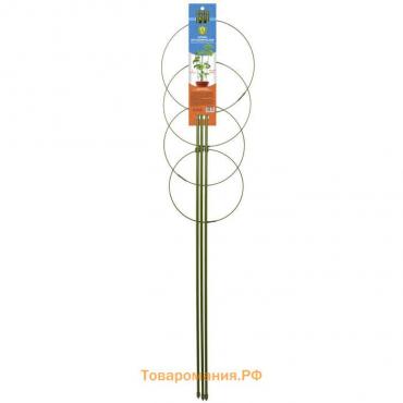 Опора для растений, 4 кольца, h = 120 см, d = 28-26-24-22 см, металл