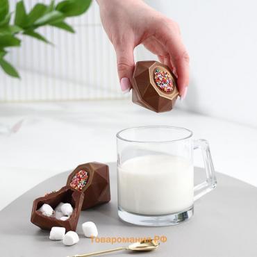 Шоколадная бомбочка с маршмеллоу «Счастье внутри» молочный шоколад, 38 г