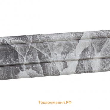 Самоклеящийся ПВХ плинтус 3D  черно-белый, текстура, 2,3м