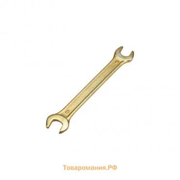 Ключ рожковый REXANT 12-5822-2, желтый цинк, 8х9 мм
