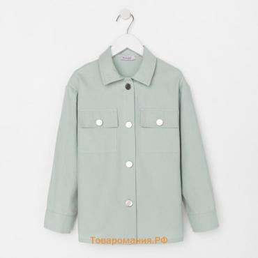 Рубашка для девочки MINAKU: Casual collection KIDS цвет мятный, рост 128